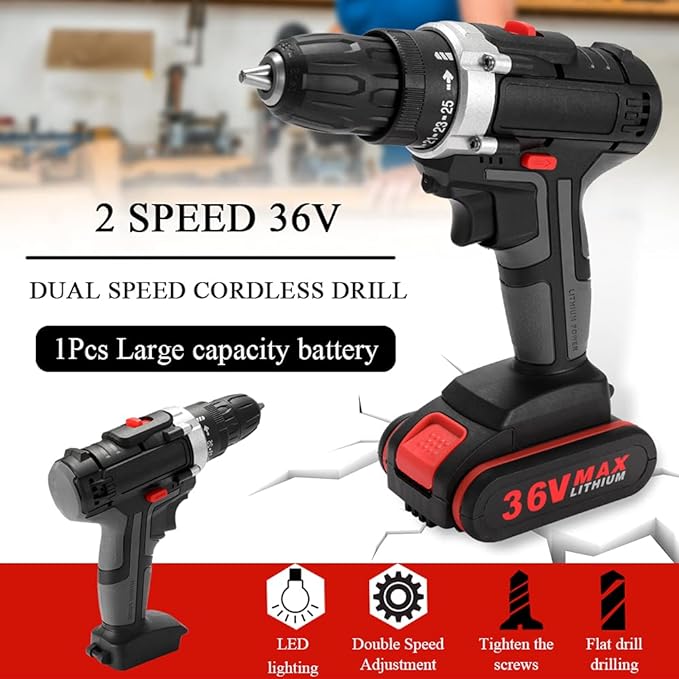 36v Power Tools Electric Drill Electric Drill Impact Set - 36v