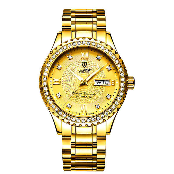TEVISE T807B Men Luxury Wrist Watch Waterproof Automatic Watch Men with Leather Box