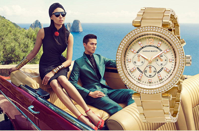 Rose Gold Top Brand MAKABAKO Women Classic Business Fashion Casual 3Bar Waterproof Watch