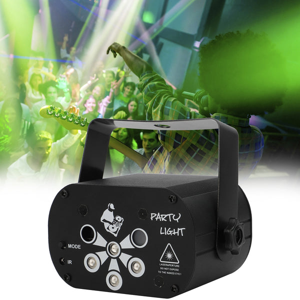 Rechargeable LED Laser Party Light Projector (6 Hole)