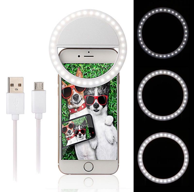 Portable Selfie Ring Light Led For Mobile Phone Selfie LED Lights For Phone Rechargeable