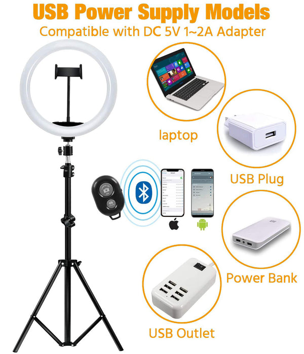 Selfie LED Ring with Tripod (10Inch)