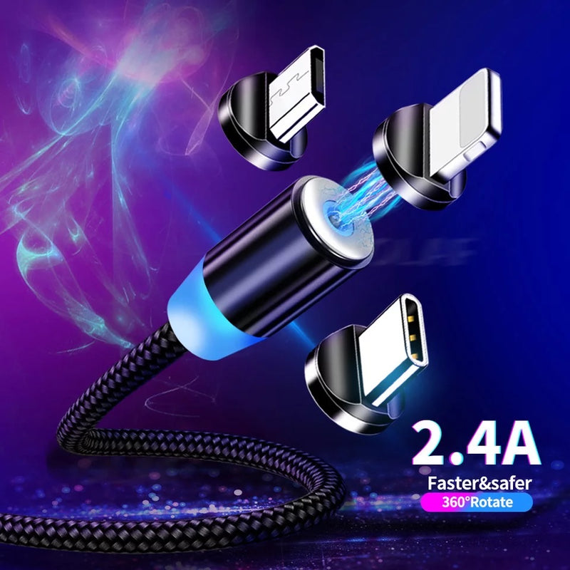 Nylon Braided Magnetic Fast Charging Usb Cable