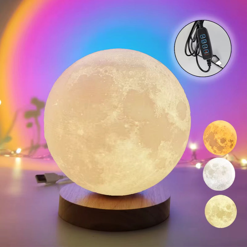 3D rotating moon light