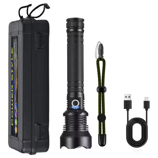 Rechargeable XHP90 Most Powerful LED Flashlight USB Zoomable Torch