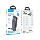 2A Power Bank with Charging Indicator, 2 Inputs, 5 Outputs, 4 Built-in Cables (10000mAh) (J163)