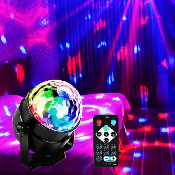 LED RGB Disco Ball Light Remote Control Atmosphere Light Dynamic LED Lights Single Disco Ball