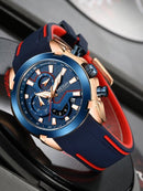 MEGIR Fashion Men's Watches Silicone Military Sport Watch Waterproof Date Chronograph Clock Wrist Watch Relogio Masculino 2065
