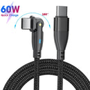 Kelly 60W rotating charging data cable Type-C to Type-C