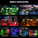 COLORFUL RGB 12V LED CAR UNDERGLOW LIGHT KIT CHASSIS AMBIENT LAMP WITH APP