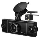 Premium 4-Way Dash Camera with 3" IPS HD Display, Dual 360° Rotatable Cabin & Rear Cameras with Wi-Fi App (DV17)