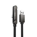 36W Nylon Braided Zinc Alloy Cable with Metallic Kick Stand (U150) USB A to USB C