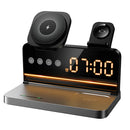 15W 4-in-1 Magnetic Wireless Fast Charger, with Alarm Clock, Ambient Lighting, Compact Foldable Design (DWQ03)