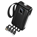 22.5W PD+QC Power Bank with 4 Built-in Cables, Digital Display, 2x LED Lights (20000mAh) (J173)