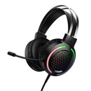 Premium Wired Gaming Headset with LED Light, Omnidirectional Microphone, 50mm Drivers (W117)