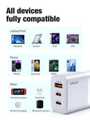 65W GaN Ultra Fast Charger w/ 2 USB-C & USB-A (AU7)