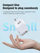 65W GaN Ultra Fast Charger w/ 2 USB-C & USB-A (AU7)