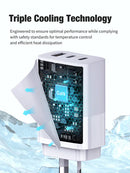 65W GaN Ultra Fast Charger w/ 2 USB-C & USB-A (AU7)