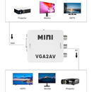VGA to AV RCA Converter Adapter with USB Power | PC to TV Video Converter 1080P