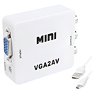 VGA to AV RCA Converter Adapter with USB Power | PC to TV Video Converter 1080P