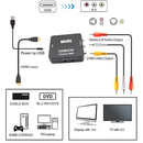 Mini HDMI to RCA AV Converter Adapter | HDMI2AV Composite Video for TV, VHS & DVD