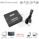 Mini HDMI to RCA AV Converter Adapter | HDMI2AV Composite Video for TV, VHS & DVD