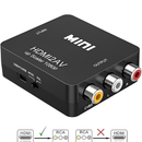 Mini HDMI to RCA AV Converter Adapter | HDMI2AV Composite Video for TV, VHS & DVD