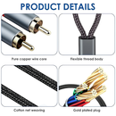 USB-C to 2 RCA Audio Cable