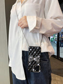 iPhone 13promax Rhinestone Bow Phone Case with Lanyard