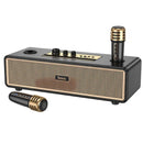 Classic Stylish Bluetooth Speaker w/ 2 Wireless Microphone, Phone Holder (BS63)