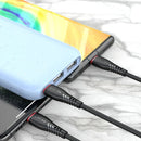 3 in 1 Fast Charge USB Cable - Black (X1)