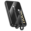 22.5W PD+QC Power Bank w/ 2 Built-in Cables, LED % Display (10000mAh) (Q37)