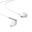 Universal Digital USB-C Wired Earphones with Microphone, Nylon Braided Wire (L3) White