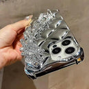 iPhone 14 Pro Max Glitter Diamond Case with Wrist Strap Loop, Girly Cute Bling Sparkle Shiny Rhinestones Shockproof Soft Bumper Protective Women Case