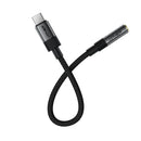 Premium Nylon Braided USB-C to 3.5mm Aux Audio Adaptor (J12)