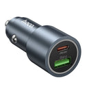 48W PD+QC Super Fast Car Charger w/ Metallic Body, LED Ring Light (Z60)