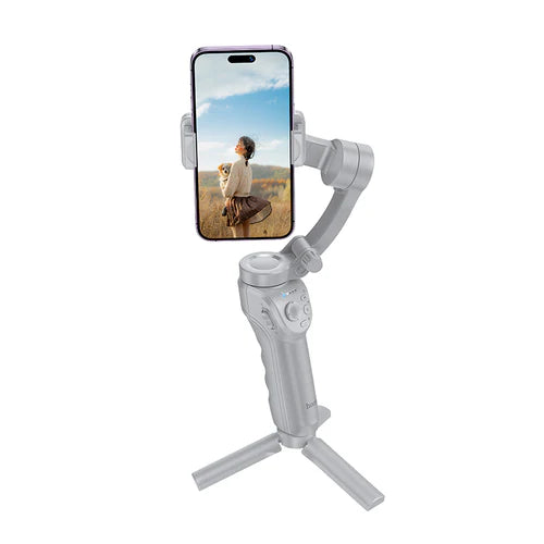 Automatic Face Tracking 3 Axis Smart Gimbal with LED Fill Light, Built in Mini Tripod, V5.2 Remote (K24)