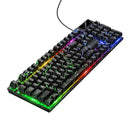 Wired Gaming Keyboard with RGB Rainbow Light, 6-Key Anti-Ghosting (GM701)