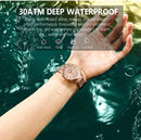 POEDAGAR Women Watches Luxury Rose Gold Mesh Wristwatch