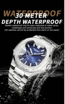 BINBOND Men's Watch Vintage Men's Wrist Watch Men's Calendar Luminous Waterproof Square Watch