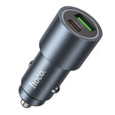 48W PD+QC Super Fast Car Charger w/ Metallic Body, LED Ring Light (Z60)