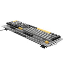 Ergonomic Wired Gaming Keyboard with RGB Rainbow Light, 6-Key Anti-Ghosting, Integrated Wrist Rest (GM702)