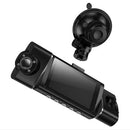 Premium 4-Way Dash Camera with 3" IPS HD Display, Dual 360° Rotatable Cabin & Rear Cameras with Wi-Fi App (DV17)