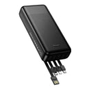 2A Power Bank with Charging Indicator, 2 Inputs, 5 Outputs, 4 Built-in Cables (20000mAh) (J163A)