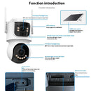 ICSEE 10X Zoom  Security Solar Powered Night Vision Camera