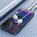 Universal Digital USB-C Wired Earphones with Microphone, Nylon Braided Wire (L3) White