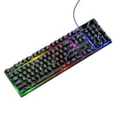 Wired Gaming Keyboard with RGB Rainbow Light, 6-Key Anti-Ghosting (GM701)