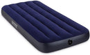Intex Polyvinyl Chloride (PVC) Air Lock Single Inflatable Bed (Blue) With Air Pump