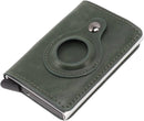 Leather Airtag Wallet Men pop up Card Holder Leather Wallet