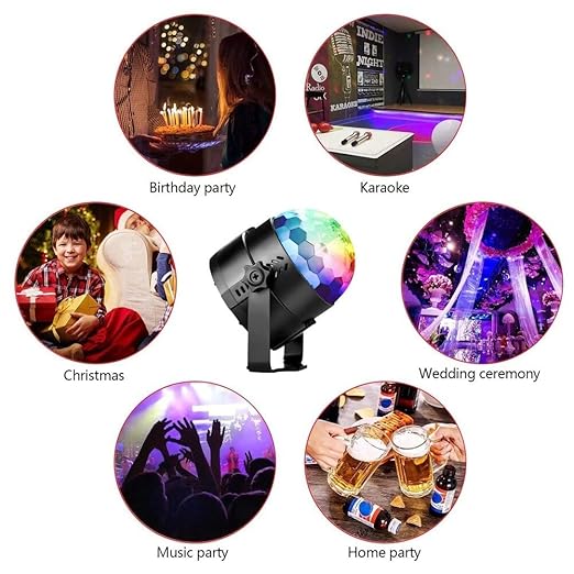 LED RGB Disco Ball Light Remote Control Atmosphere Light Dynamic LED Lights Single Disco Ball